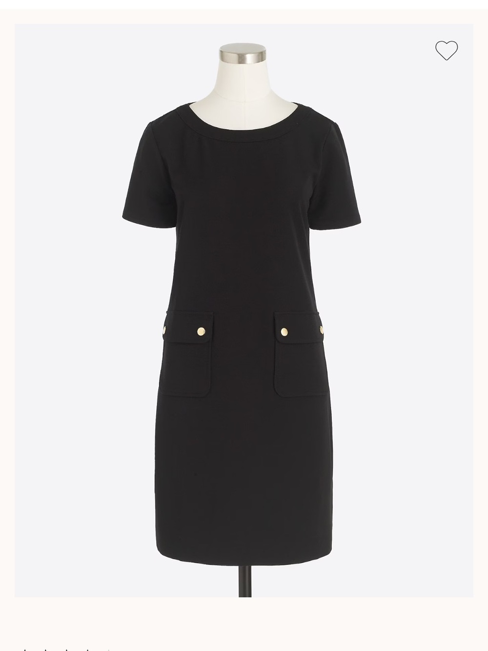 J. Crew Short-Sleeve Shift Dress with Pocket Detail